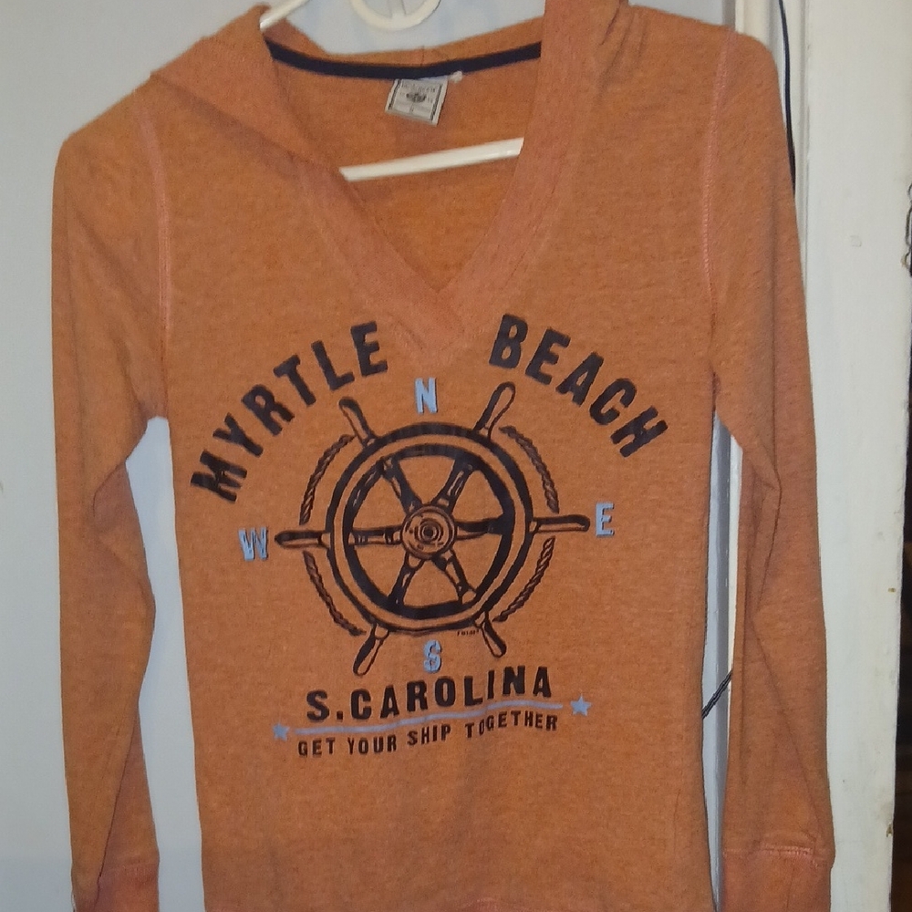 Exist Orange Hoodie with Black Trim